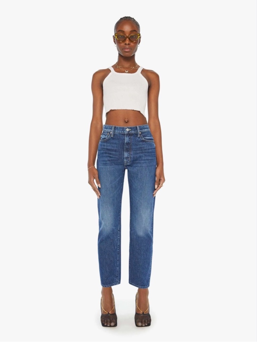 MOTHER Straight Leg Jeans in Did You Bring Me Anything Size 28